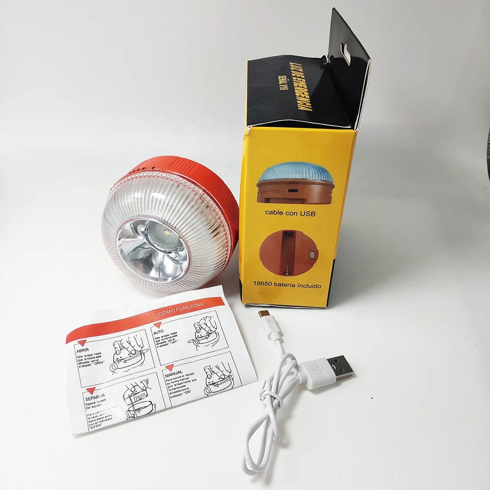 Lámpara de advertencia LED recargable v16