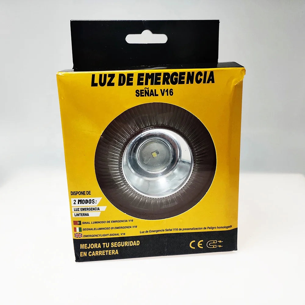 Lámpara de advertencia LED recargable v16