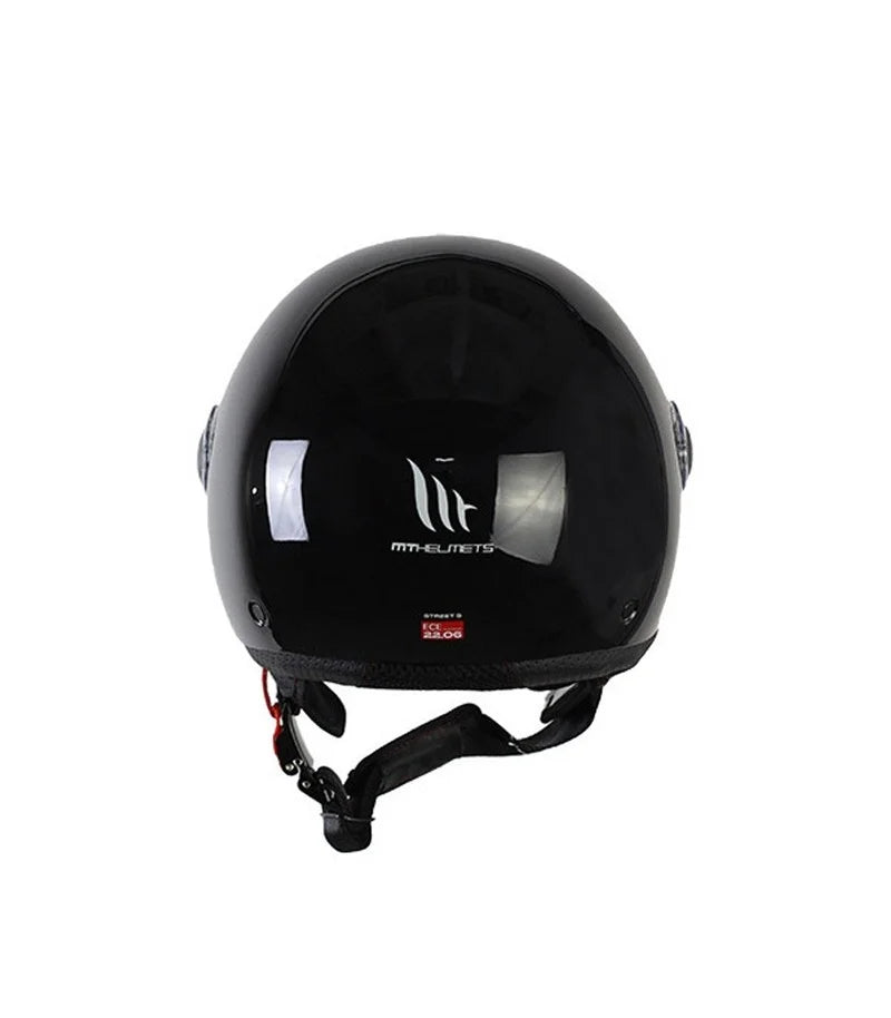 Casco MT stret S negro brillante t-M