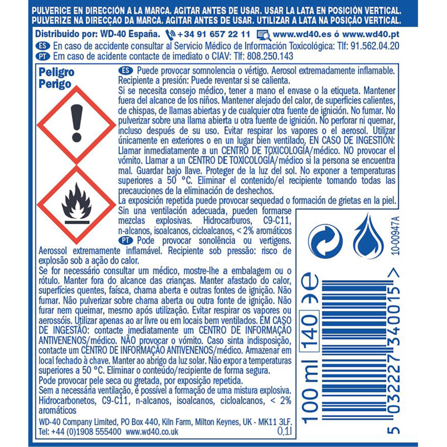 Multiusos spray WD-40 100 ml