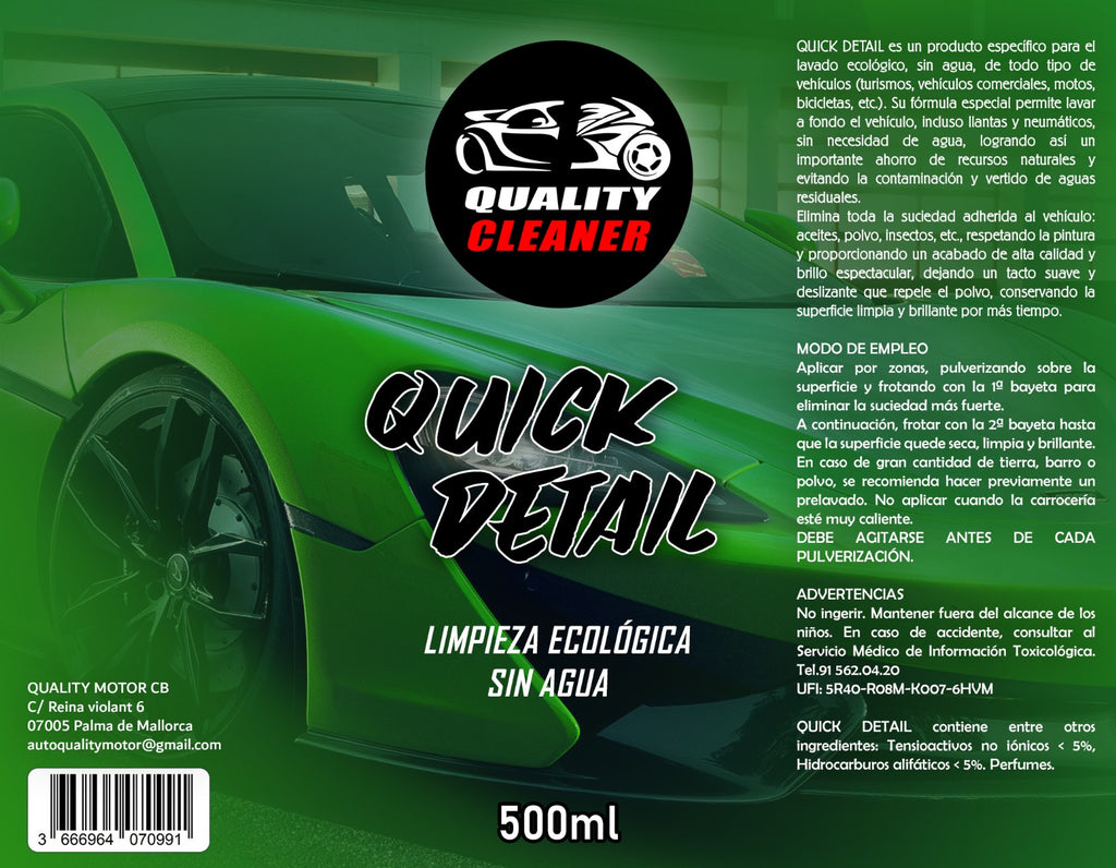 Quick Detail lavado ecológico sin agua